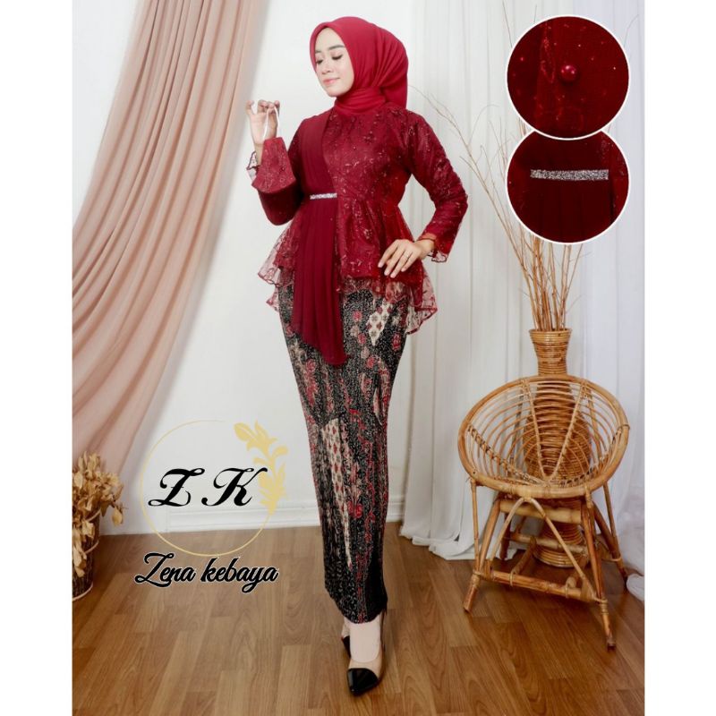 Jual Set Kebaya Selendang Kebaya Modern Kebaya Wisuda Wanita Kebaya