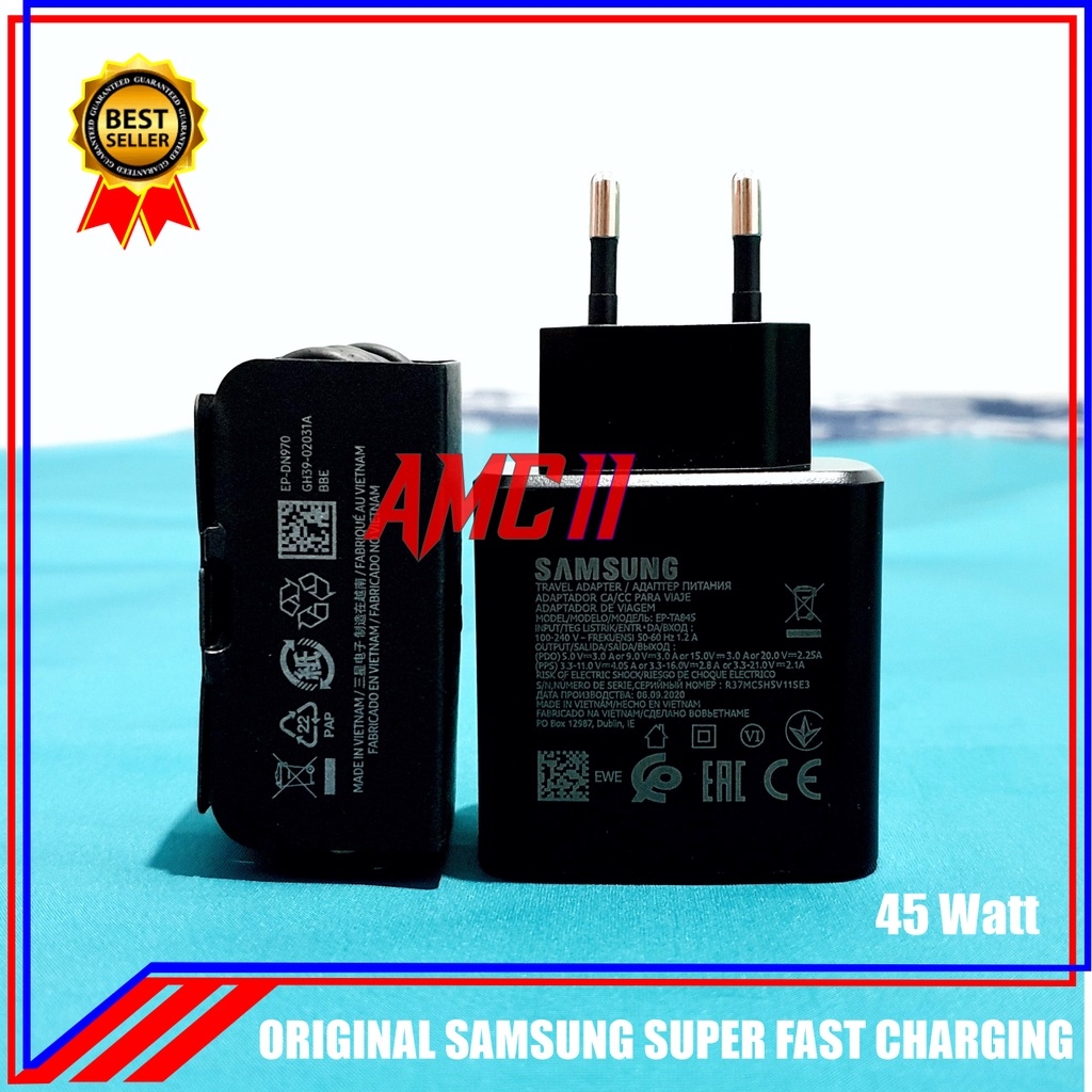 Jual Charger Samsung Galaxy A14 5G ORIGINAL Super Fast Charging 45 Watt