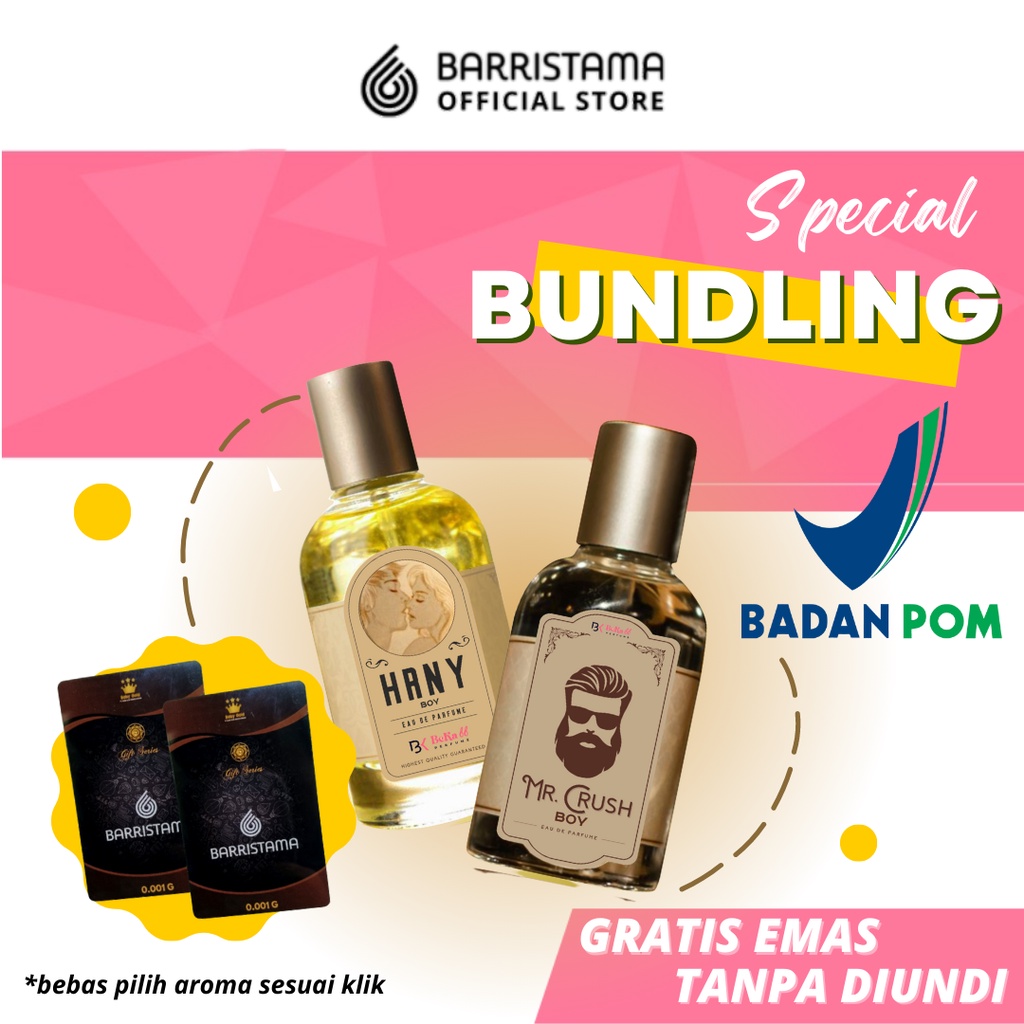 Jual Bundling BUY 2 GET 4 Mr Crush Hrny Parfum Pria Wanita Premium