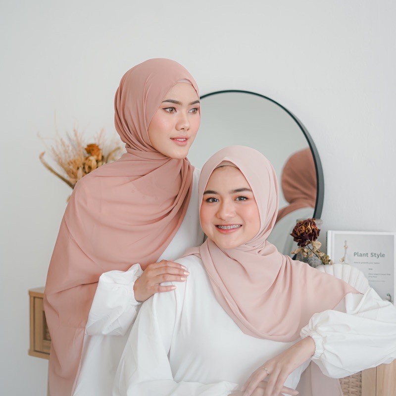 Jual Hijab Pashmina Ceruty Babydoll Premium X Cm Shopee Indonesia