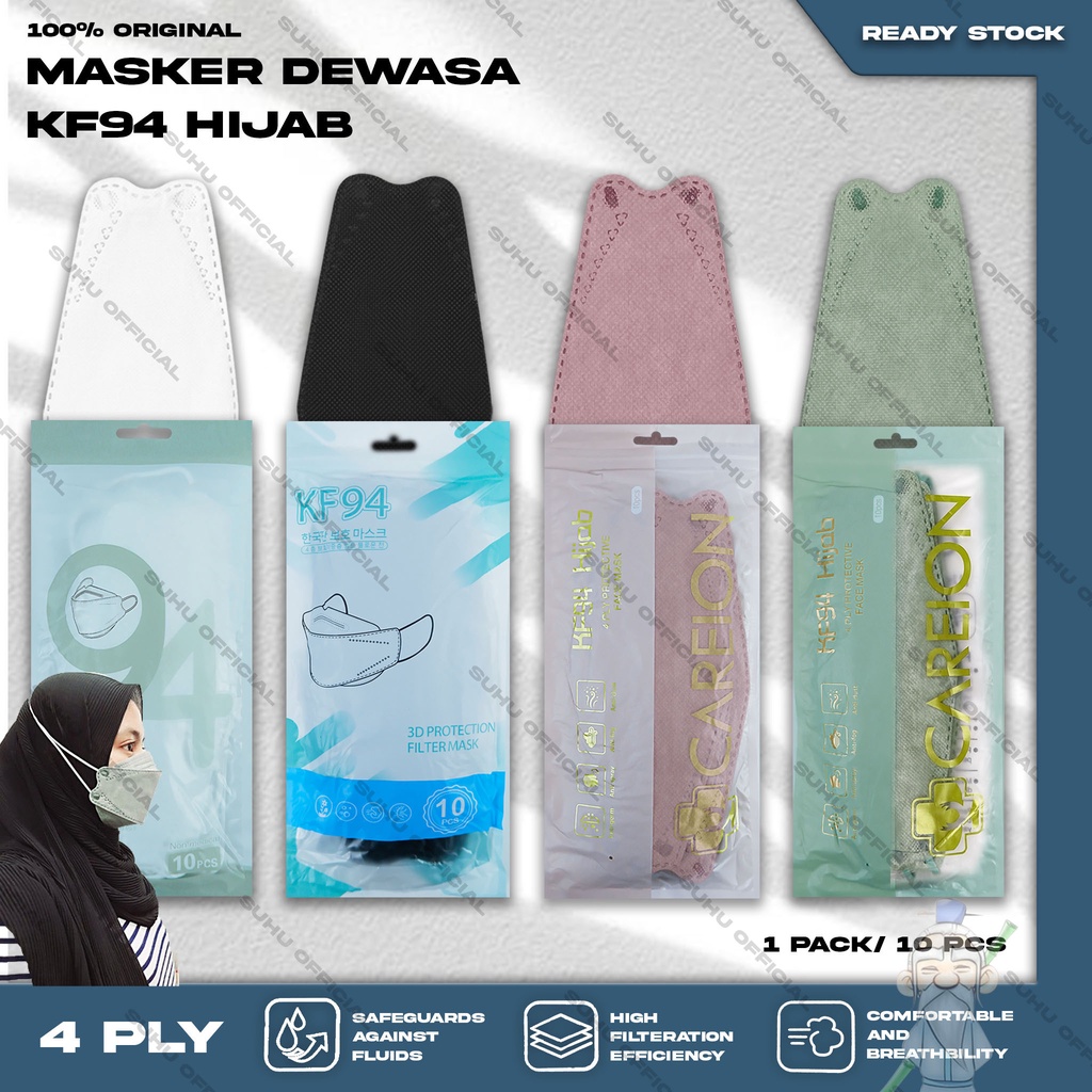 Jual Masker Kf Hijab Ply Isi Pcs Putih Hitam Abu Warna Kf Ply