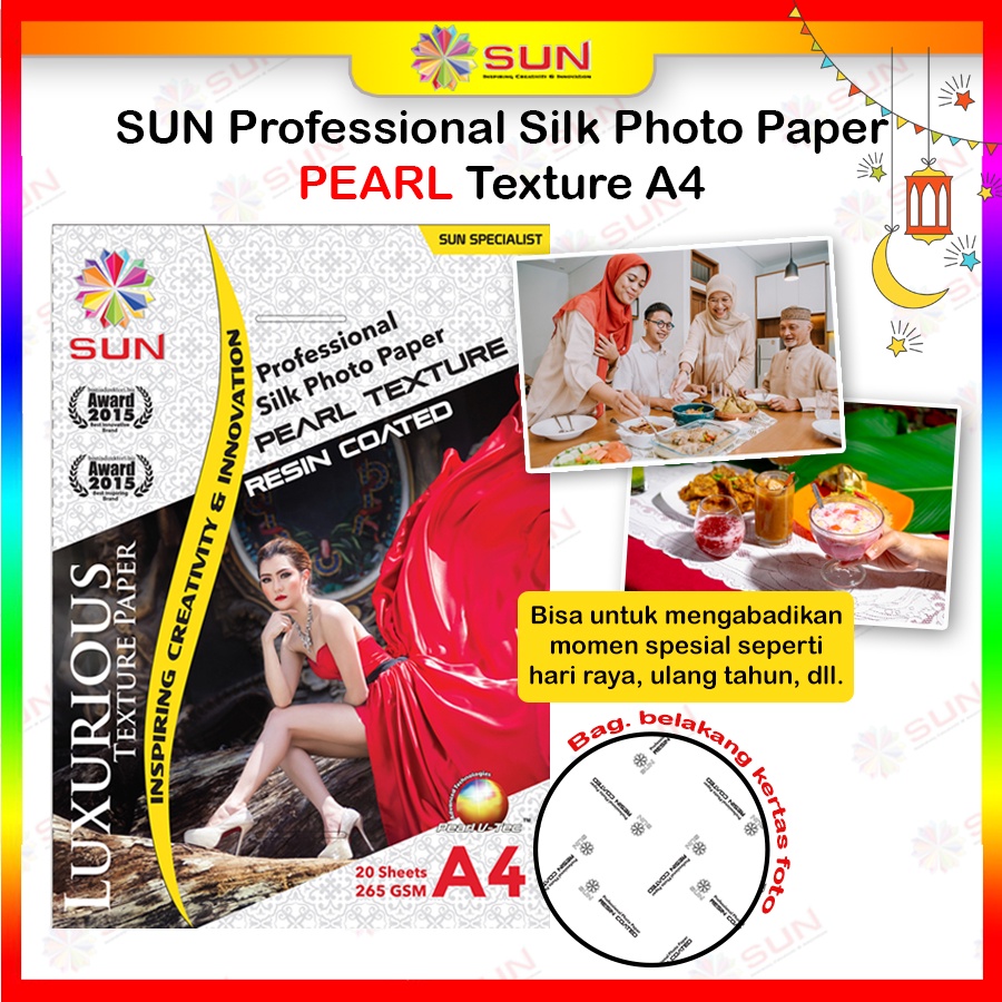 Jual Kertas Foto Doff Silky Texture A4 Kulit Jeruk SUN Professional