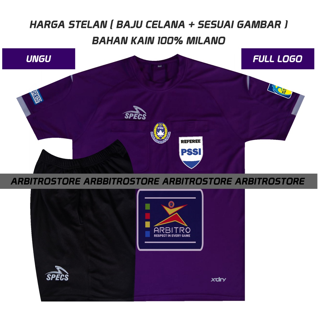 Jual Baju Wasit Specs Bri Liga Stelan Full Logo Baju Logo