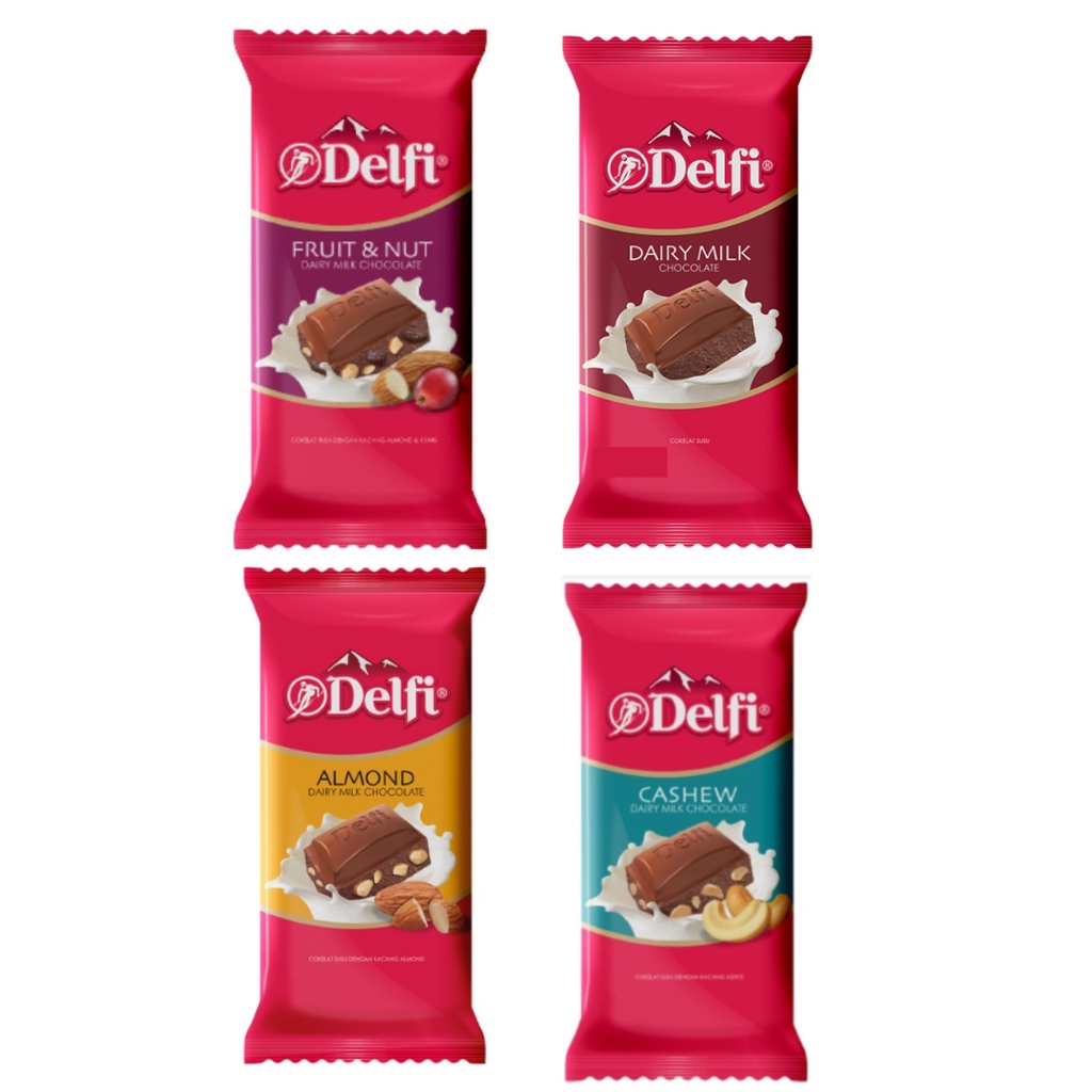 Jual Delfi Dairy Milk Coklat Mede Almond 125 Gram Shopee Indonesia