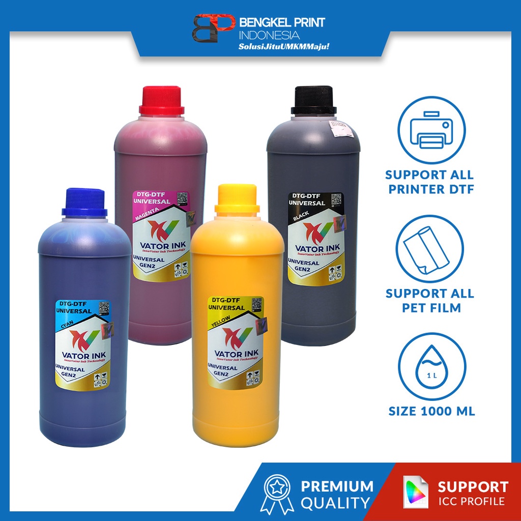 Jual Tinta Vator Universal Gen 2 COLOR For DTG DST DTF 1L Shopee