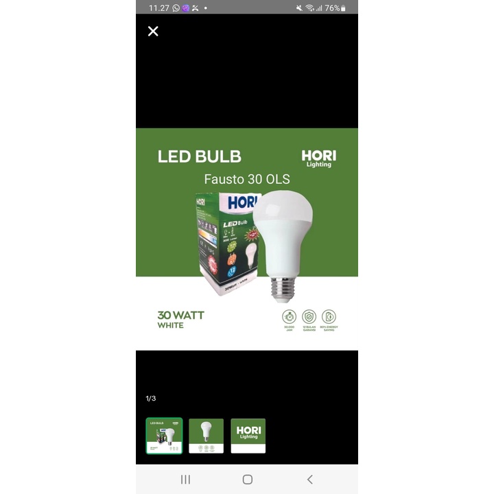 Jual Lampu Led Hori Led Bulb Watt Watt Termurah Shopee Indonesia