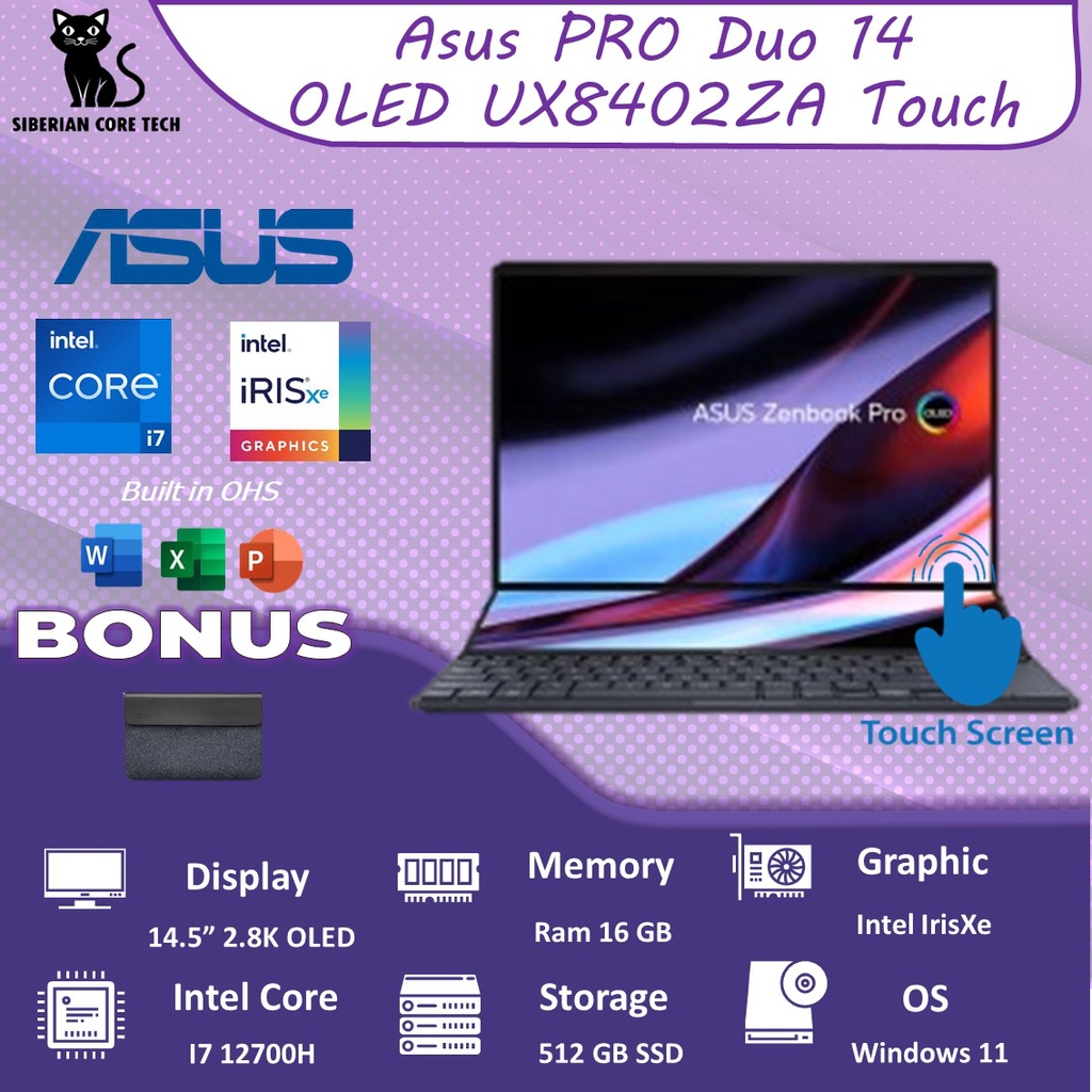 Jual Asus Zenbook Pro Duo Oled Ux Za Oleds Touch Evo I H