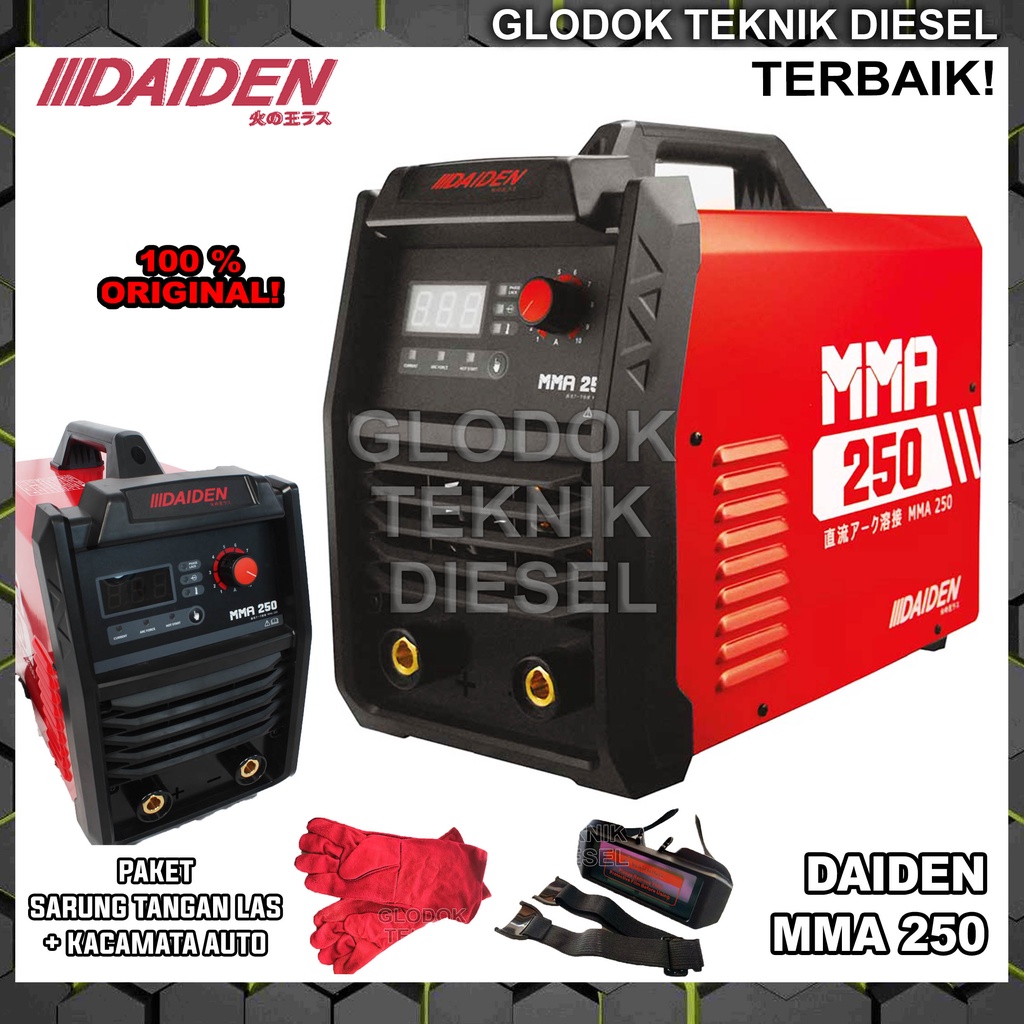 Jual DAIDEN Welding Machine MMAi MMA 250 A INVERTER TRAFO LAS MESIN LAS