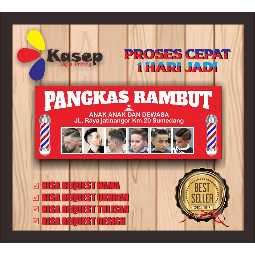 Jual Spanduk Banner Pangkas Rambut Spanduk Banner Barbershop