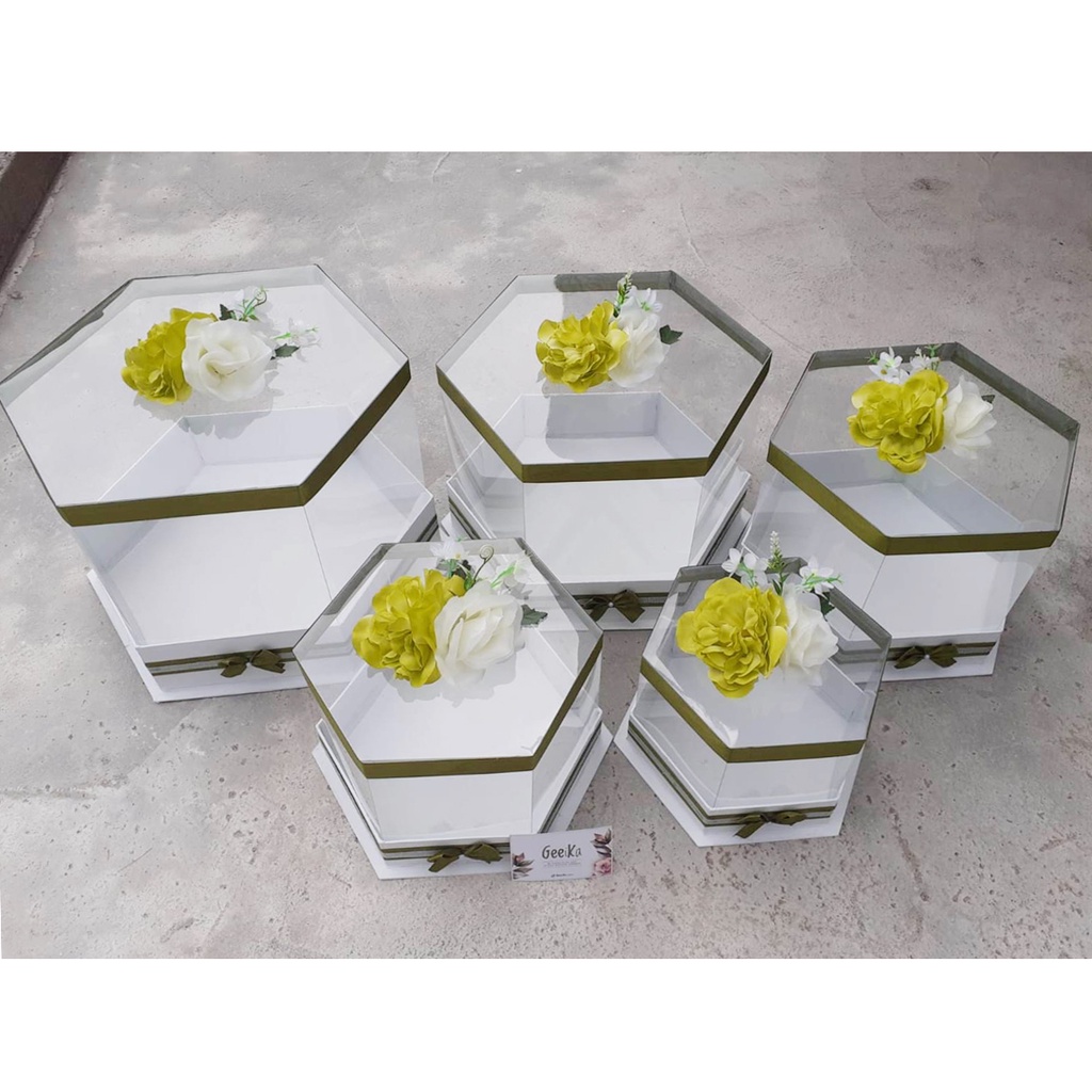 Jual Geeika Kotak Seserahan Hexagonal Paket Paket Box Hantaran