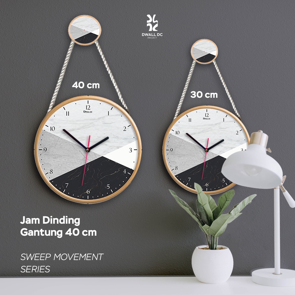 Jual Jam Dinding Gantung Besar 40cm Jam Dinding Kayu Aesthetic Sweep