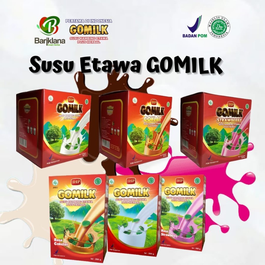 Jual Gomilk Kemasan Sachet Box Kg Susu Kambing Etawa Plus Herbal