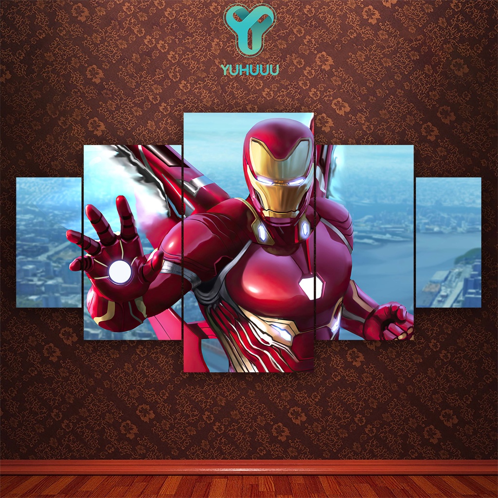 Jual Yuhuuu Hiasan Dinding Kamar Poster Kayu Marvel Iron Man Wall