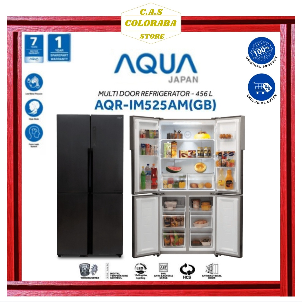 Jual Kulkas Aqua Japan Aqrim Am Gb Kulkas Side By Side Inverter