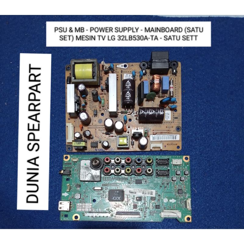 Jual PSU MB POWER SUPPLY MAINBOARD SATU SET MESIN TV LG