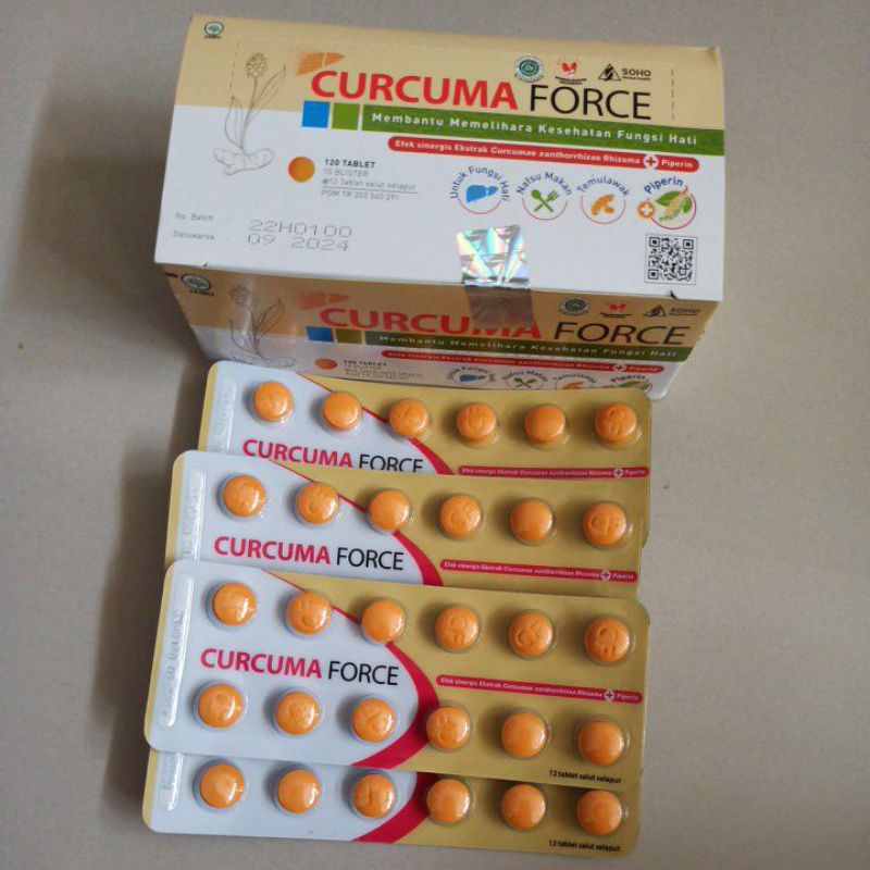 Jual Curcuma Force Suplemen Nafsu Makan Strip Isi 12 Tablet Shopee