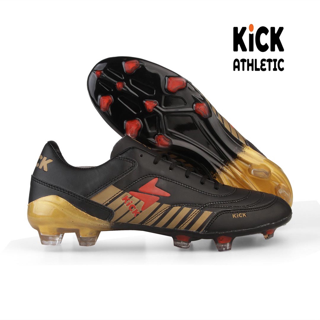 Jual Sepatu Sepak Bola Kick Athletic Markers 02 FG Black Gold Shopee