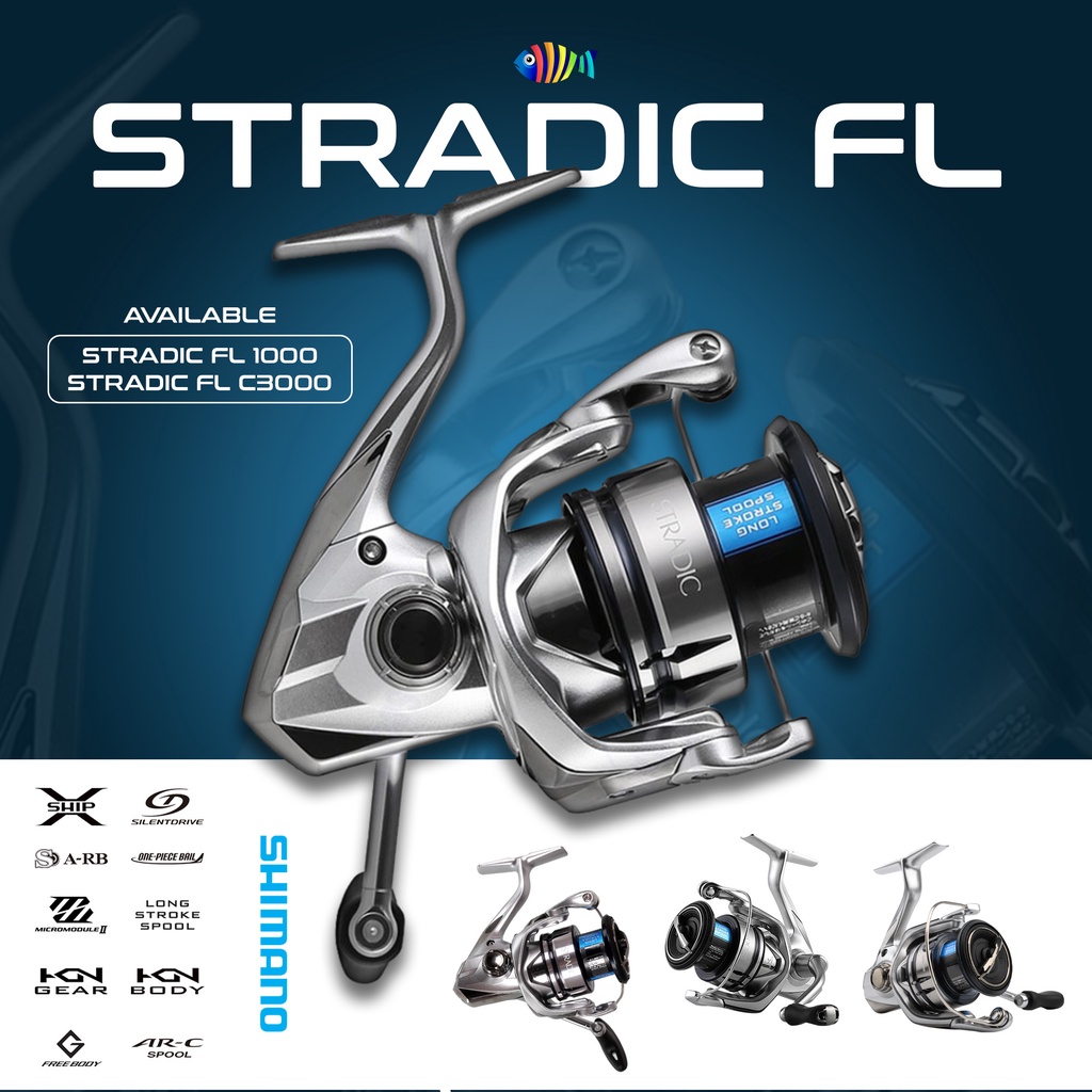 Jual Shimano Stradic FL 2019 Reel Pancing Spinning 1000 2000 3000 4000