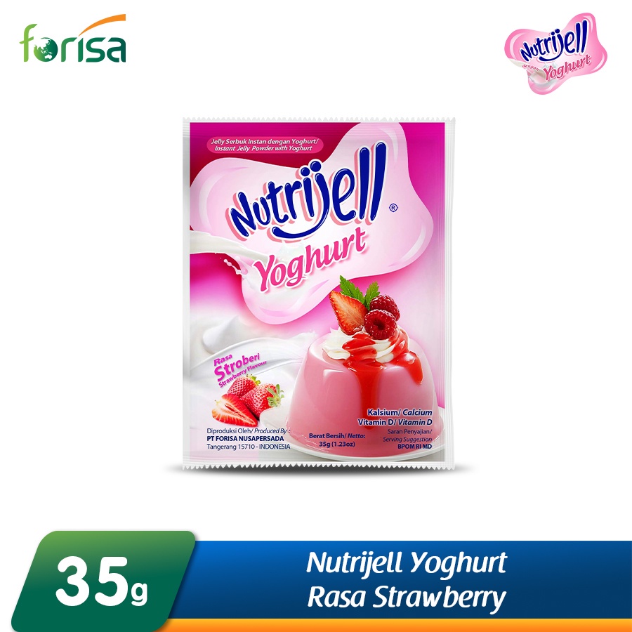 Jual Nutrijell Yoghurt Rasa Strawberry 35 Gr Shopee Indonesia