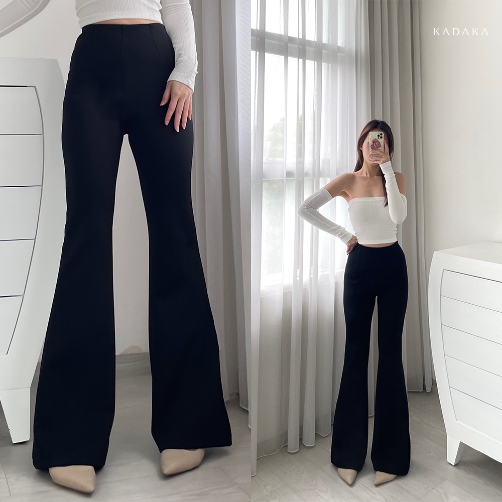 Jual Kadaka B 0189 Celana Cutbray Highwaist Wanita Stretch Shopee