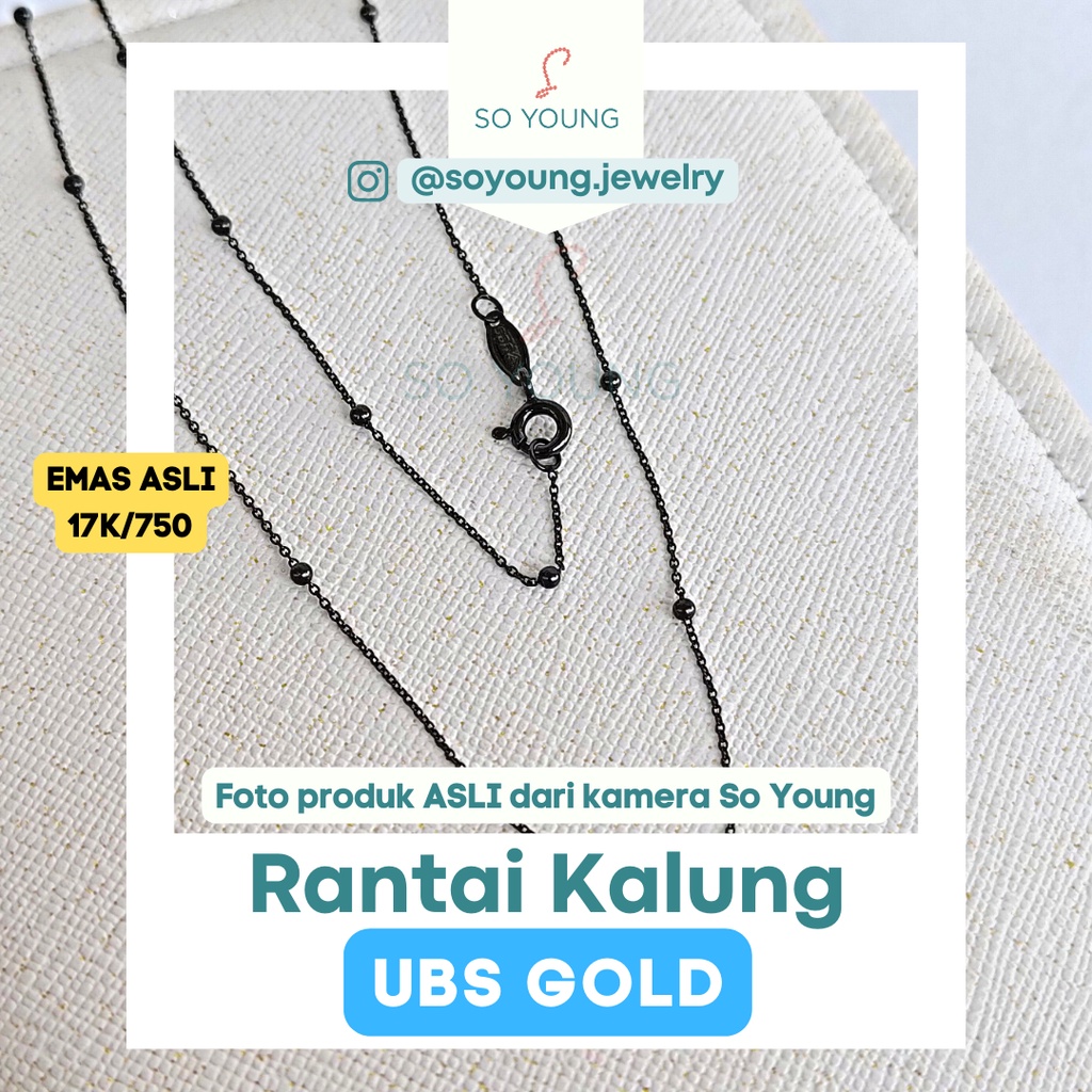 Jual Rantai Kalung Jedar Merica Black Gold Rose Gold Kadar 17K Shopee