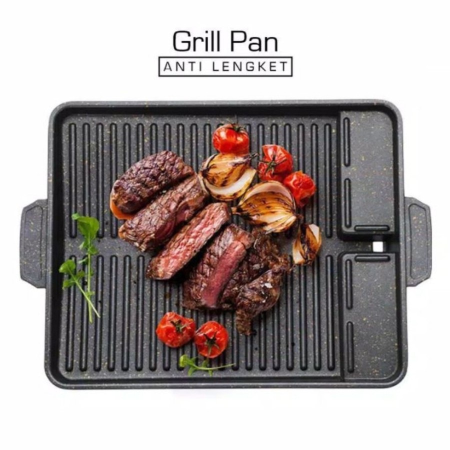 Jual Korean Yakiniku Grill Pan Marble Coating Alat Panggang Anti