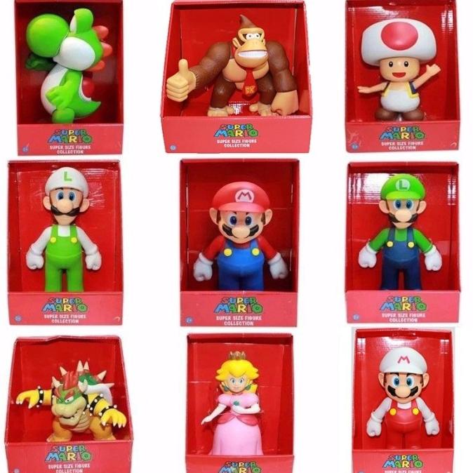 Jual Super Mario Bros Action Figure Pajangan Miniatur Shopee Indonesia