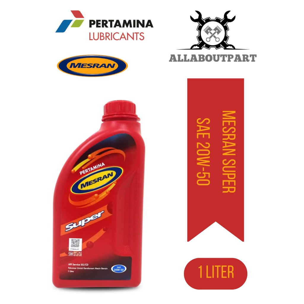 Jual Oli Mesran Super 20W 50 1 Liter 1000ml Oli Pertamina Oli