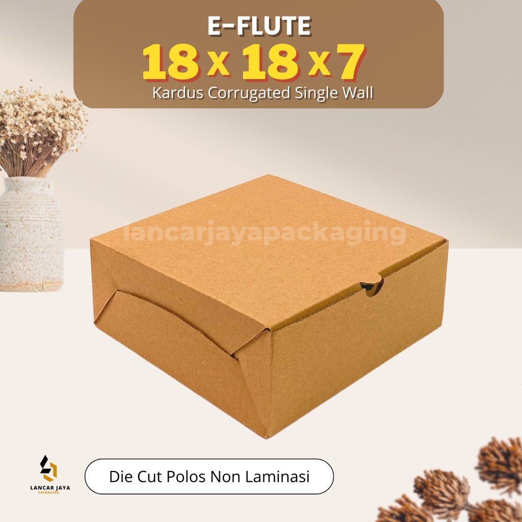 Jual E Flute Box Kardus Coklat Kotak Nasi R Packaging Snack Hampers