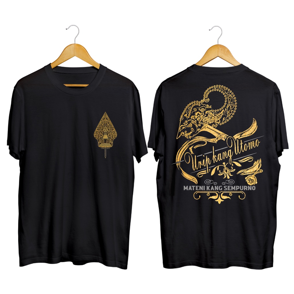 Jual Kaos Wayang Kulit Tshirt Tulisan Jawa Streetwear Distro Lengan