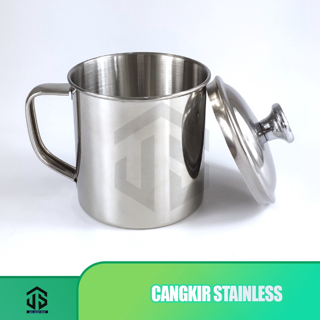 Jual GELAS CANGKIR KOPI TEH DENGAN TUTUP STAINLESS STEEL Shopee Indonesia