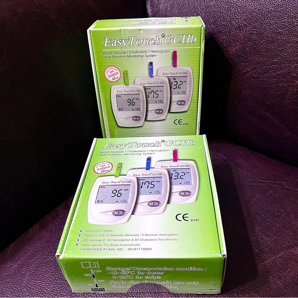 Jual EASY TOUCH GCHB 3 IN 1 UNIT ALAT TEST CEK GULA DARAH KOLESTEROL