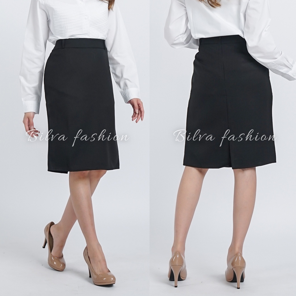 Jual Rok Kerja Pendek Span Bahan Formal Kantor Rok Pendek Rok Span