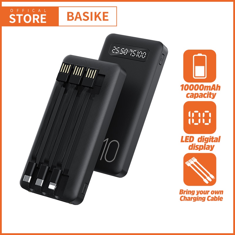 Jual Basike Powerbank Mah Fast Charging Murah Mini Lcd With Kabel