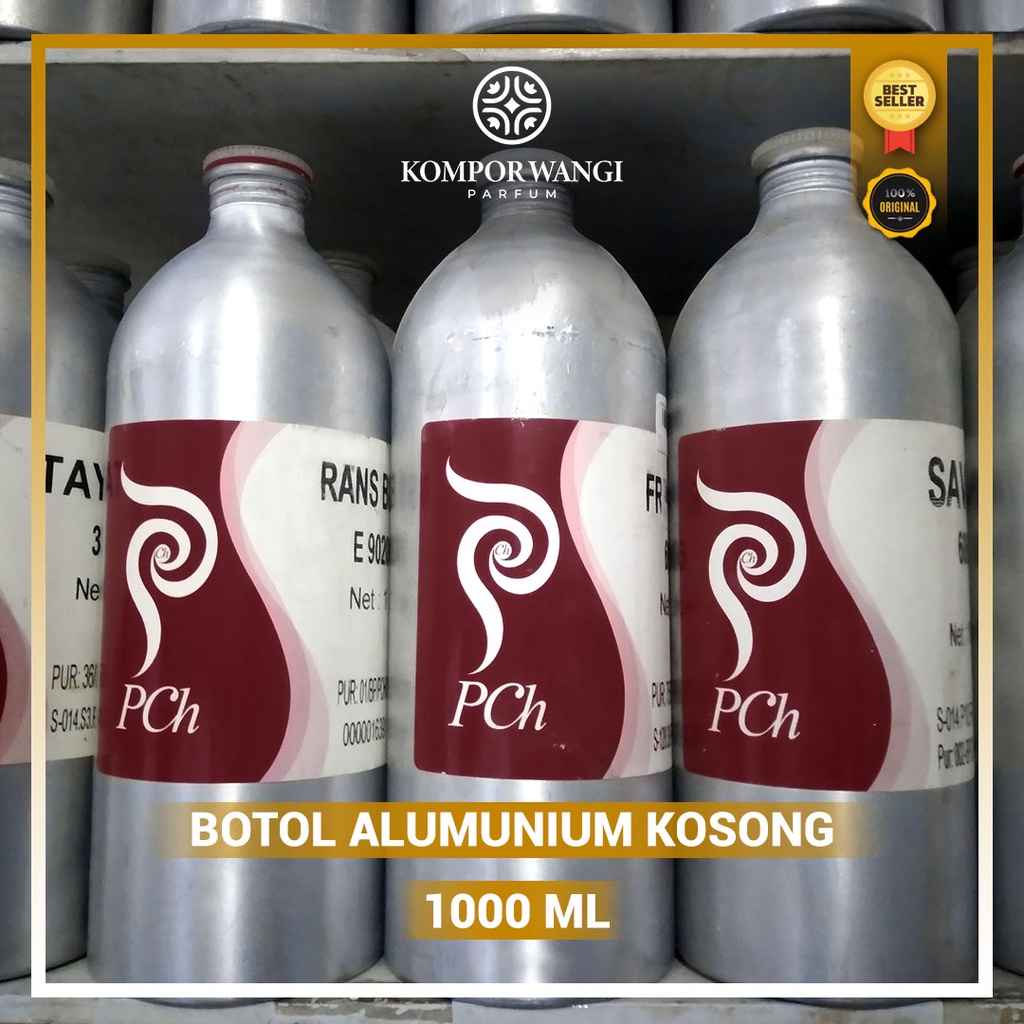 Jual Kaleng 1 Liter Ml Silver Botol Alumunium Kosong Buat Bibit Parfum