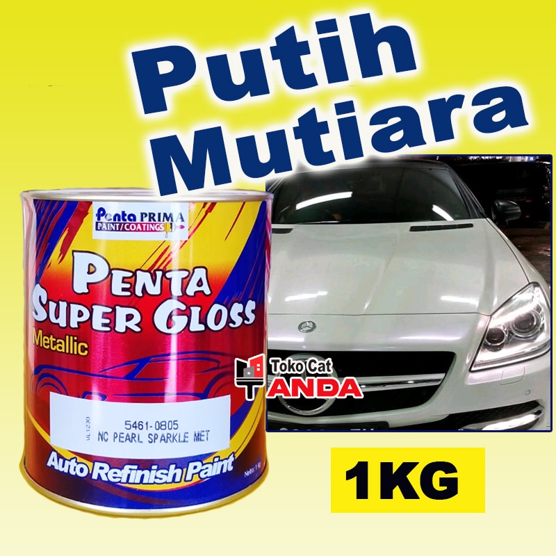 Jual Cat Penta Supergloss Putih Mutiara 1KG Penta Pearl Sparkle Met