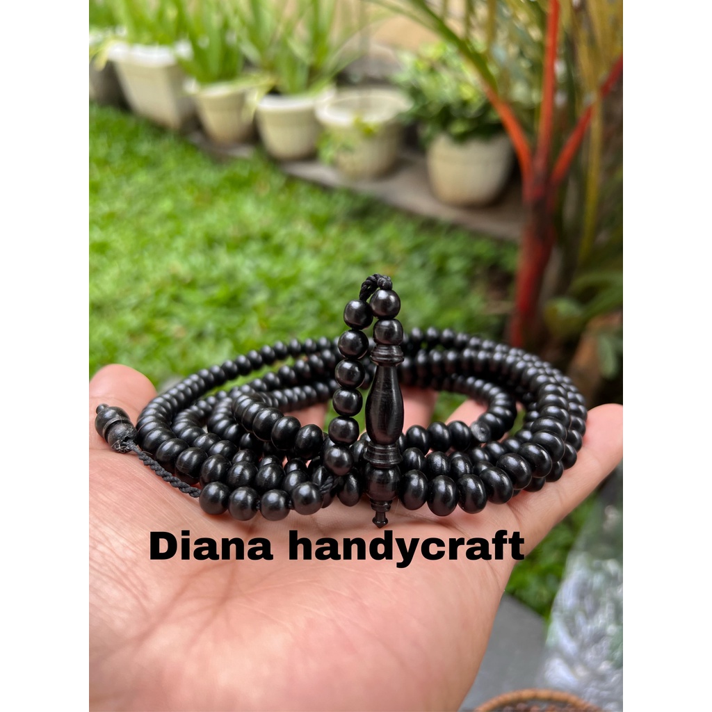 Jual Tasbih Kayu Galih Kelor Hitam 200 Butir Tasbe Kayu Gali Kelor