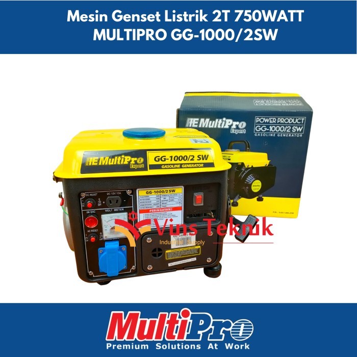 Jual Mesin Genset Listrik 1000watt GG 1000 2SW Multipro GG1000 2SW