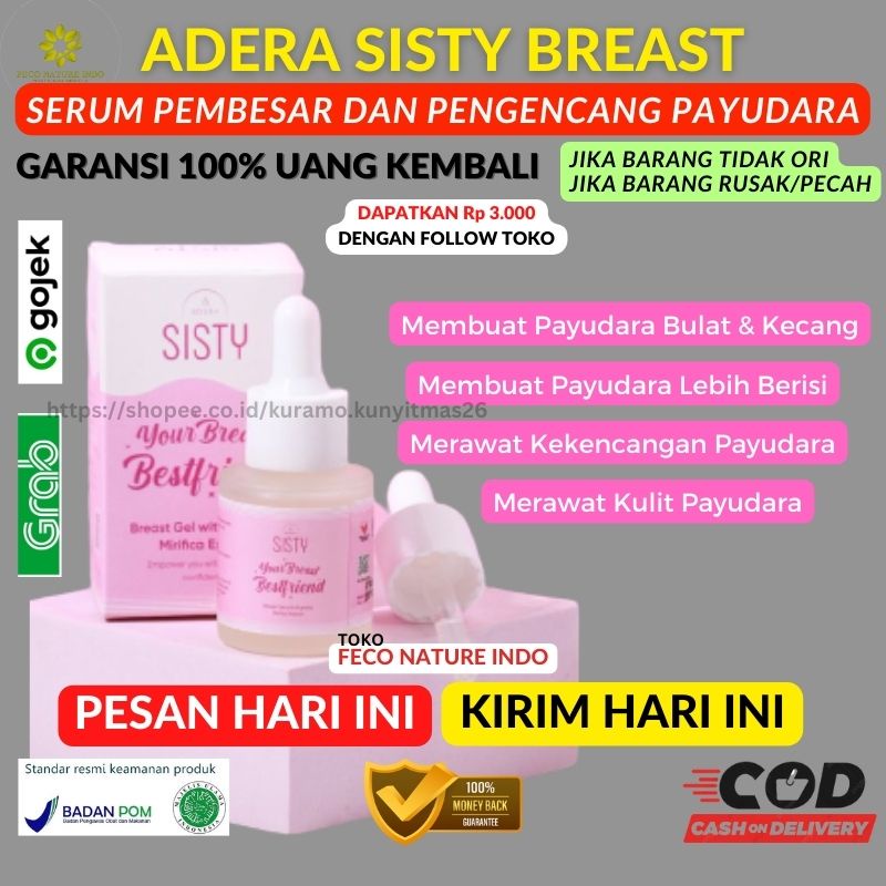 Jual Adera Sisty Breast Gel Perawatan Payudara Pembesar Payudara