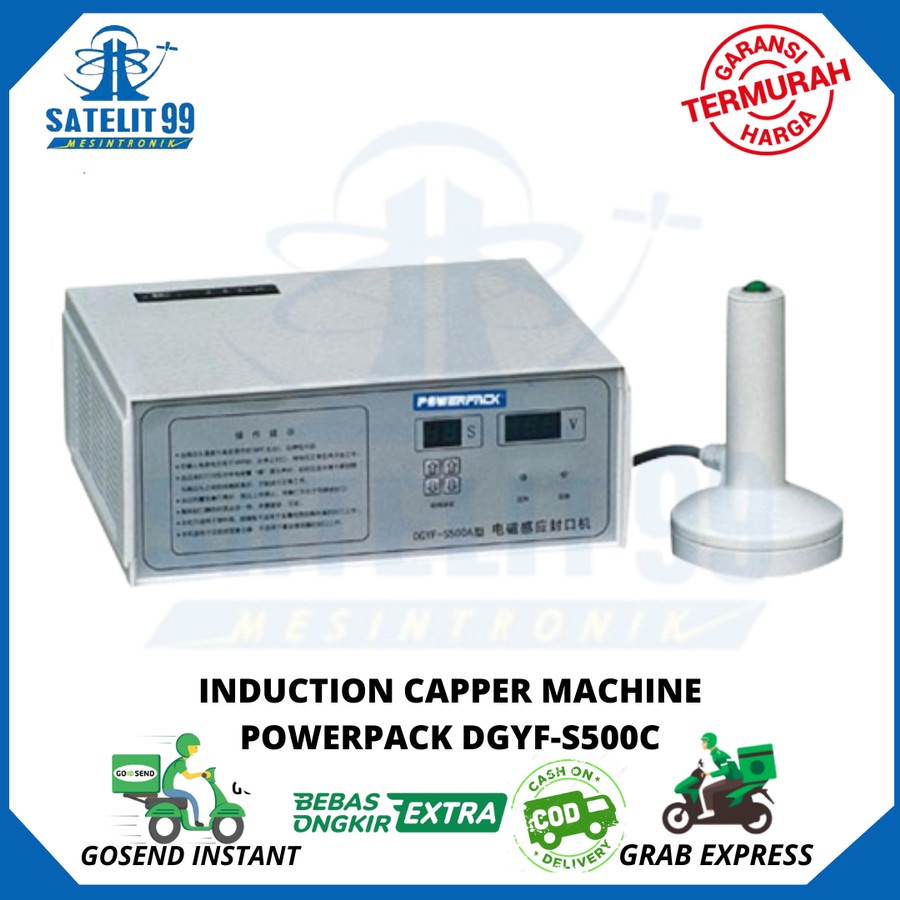 Jual MESIN PENYEGEL BOTOL INDUCTION CAPPER MACHINE POWERPACK DGYF