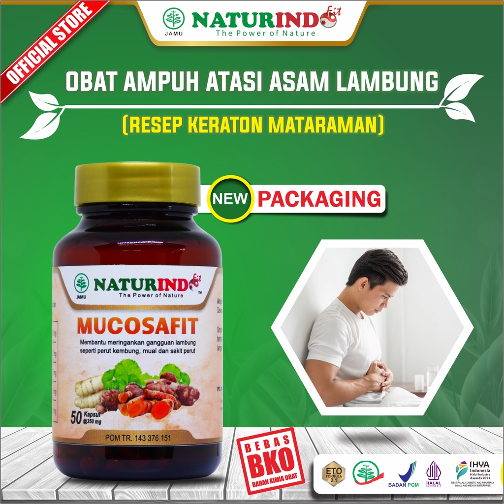 Jual Obat Herbal Mucosafit Naturindo Solusi Asam Lambung Maag Kembung