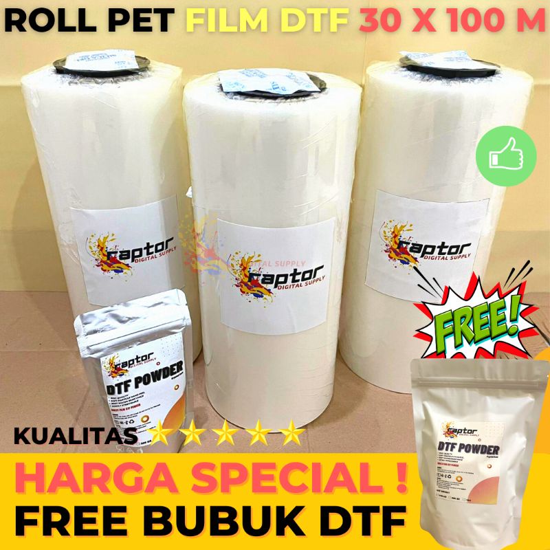 Jual Kertas Pet Film Dtf Roll Film Dtf Cm Premium Heat Transfer