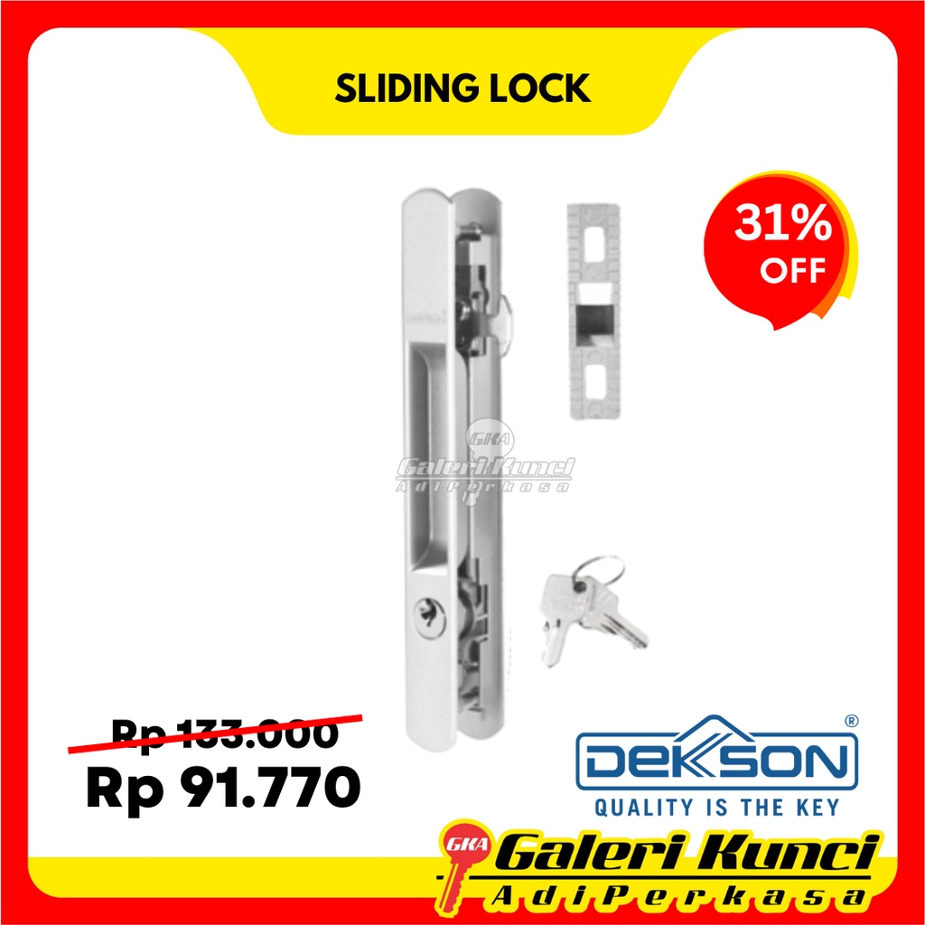 Jual Kunci Sliding Dekkson Dekson Ra Silver Handle Pintu Geser