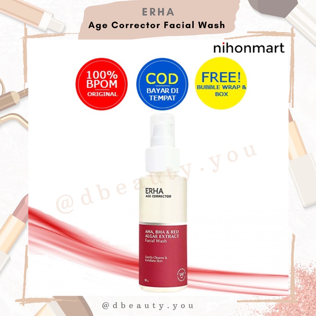 Jual Erha Age Corrector Facial Wash AHA BHA 90ml Shopee Indonesia