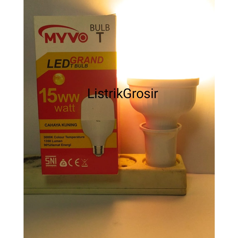 Jual Lampu Led Myvo Grand T Bulb Warm White Kuning 5w 10w 15 Watt Led