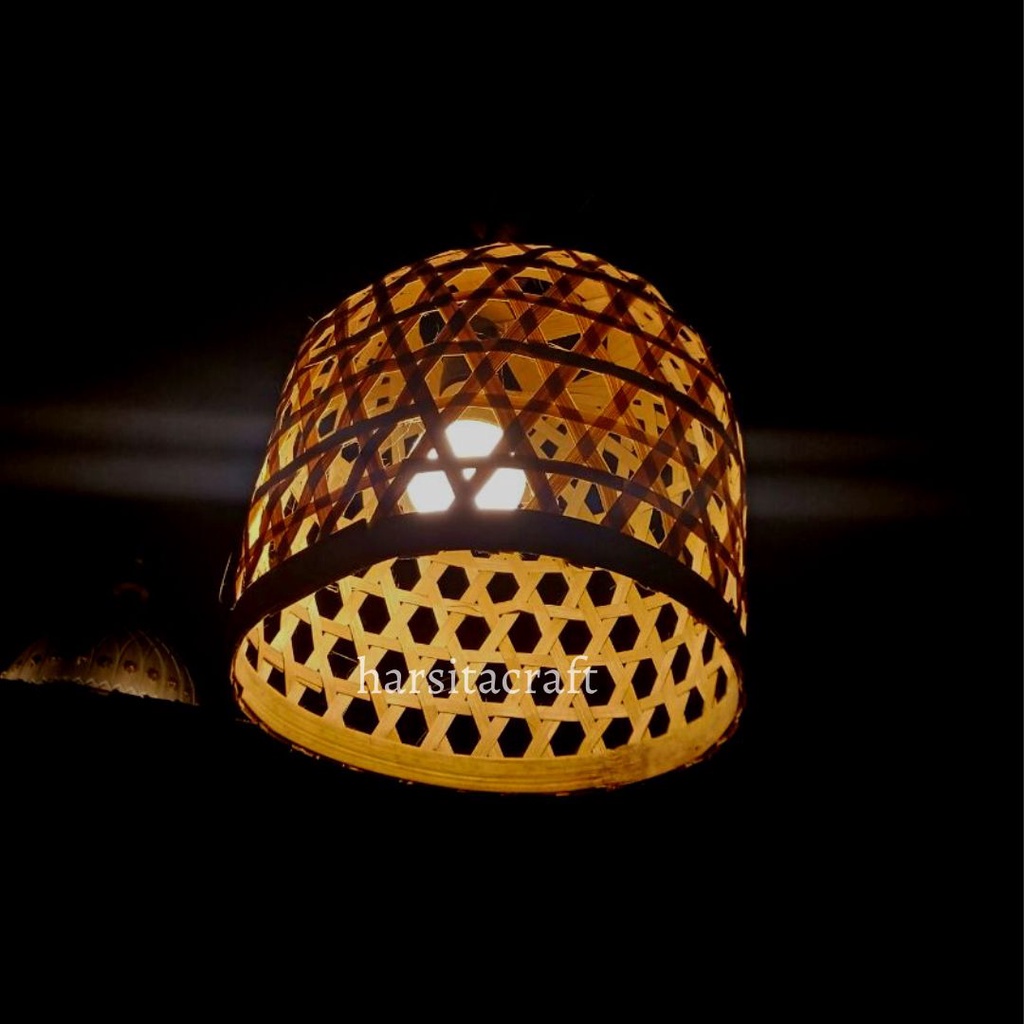 Jual KAP LAMPU BAMBU AESTHETIC LAMPION BAMBU GANTUNG Shopee Indonesia