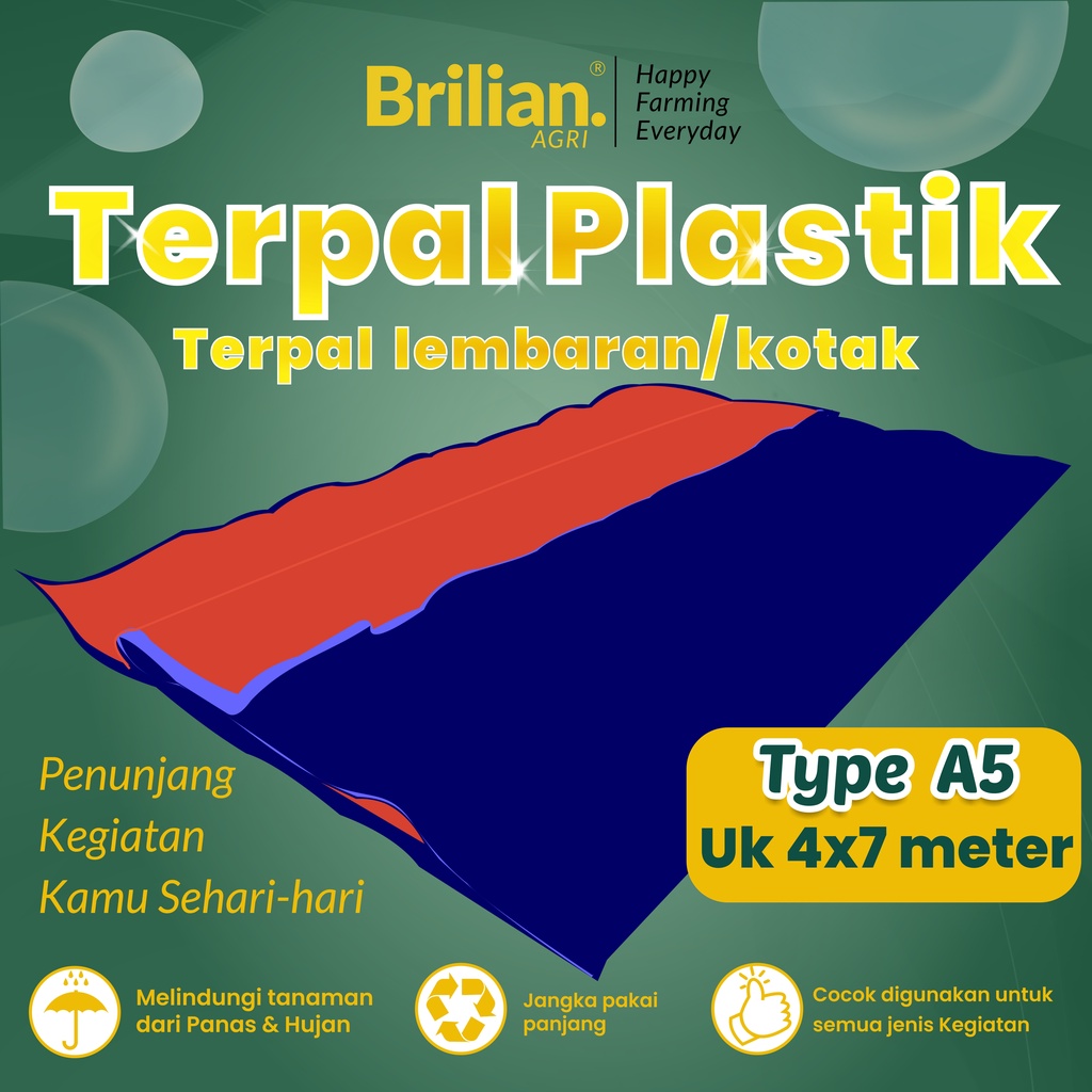 Jual Brilian Terpal Plastik Ukuran X Type A Korea Biru Oren Truck