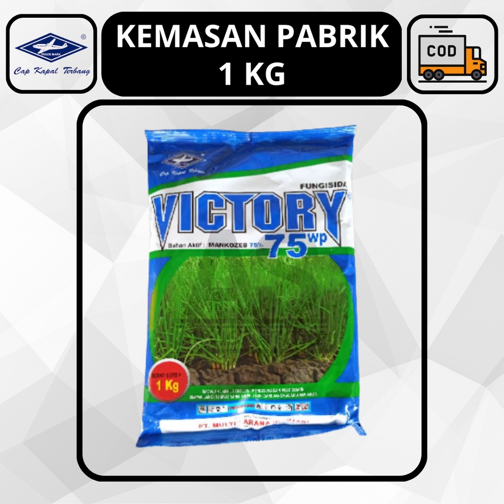 Jual Fungisida VICTORY 75 WP Biru 1 Kg Bahan Aktif Mankozeb 75