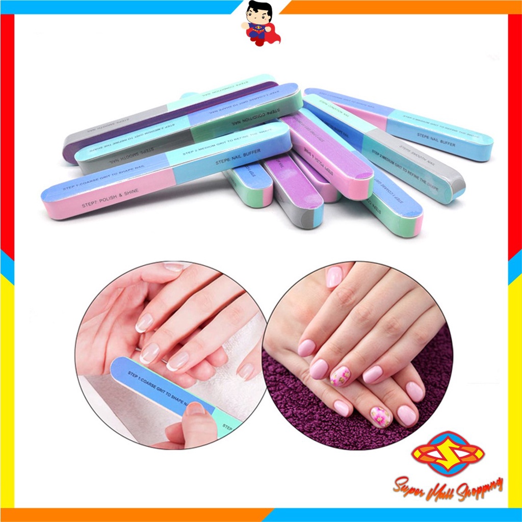 Jual Sms Kikir Kuku Sisi Nail Buffer Steps Alat Penghalus Kuku