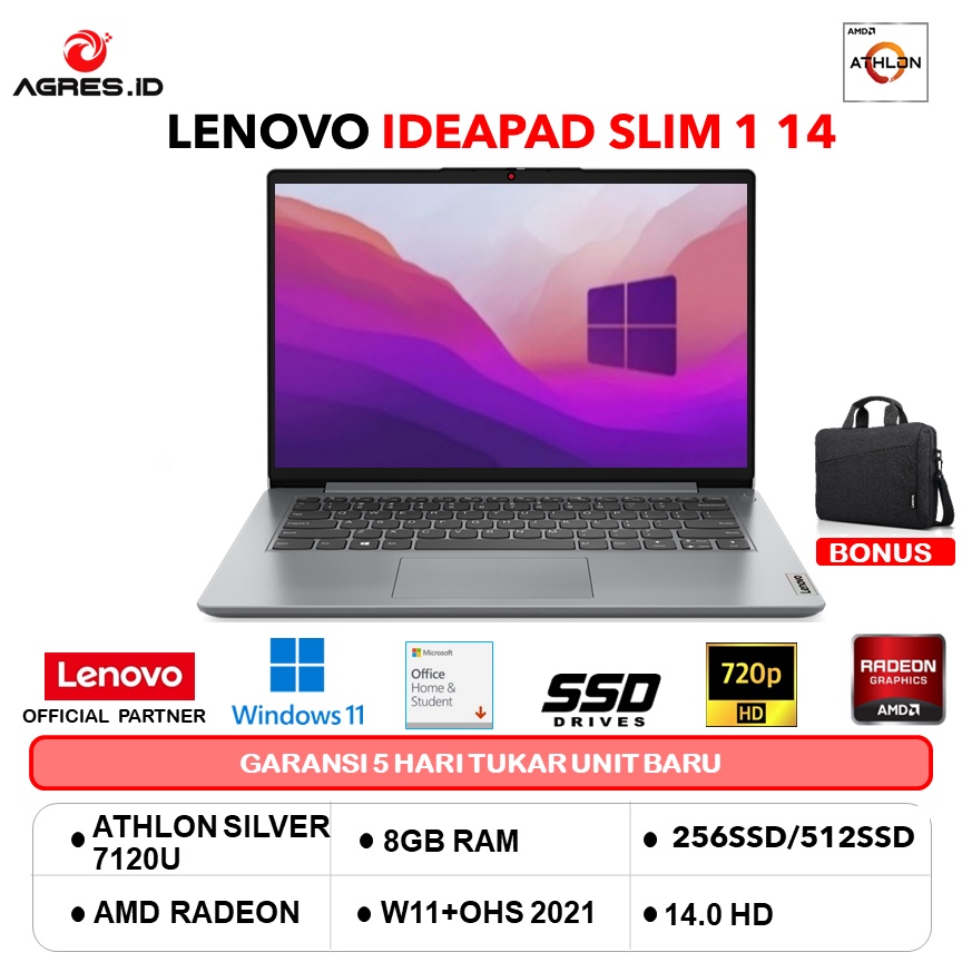 Jual Lenovo Ideapad Slim Athlon Silver U Gb Ssd Radeon